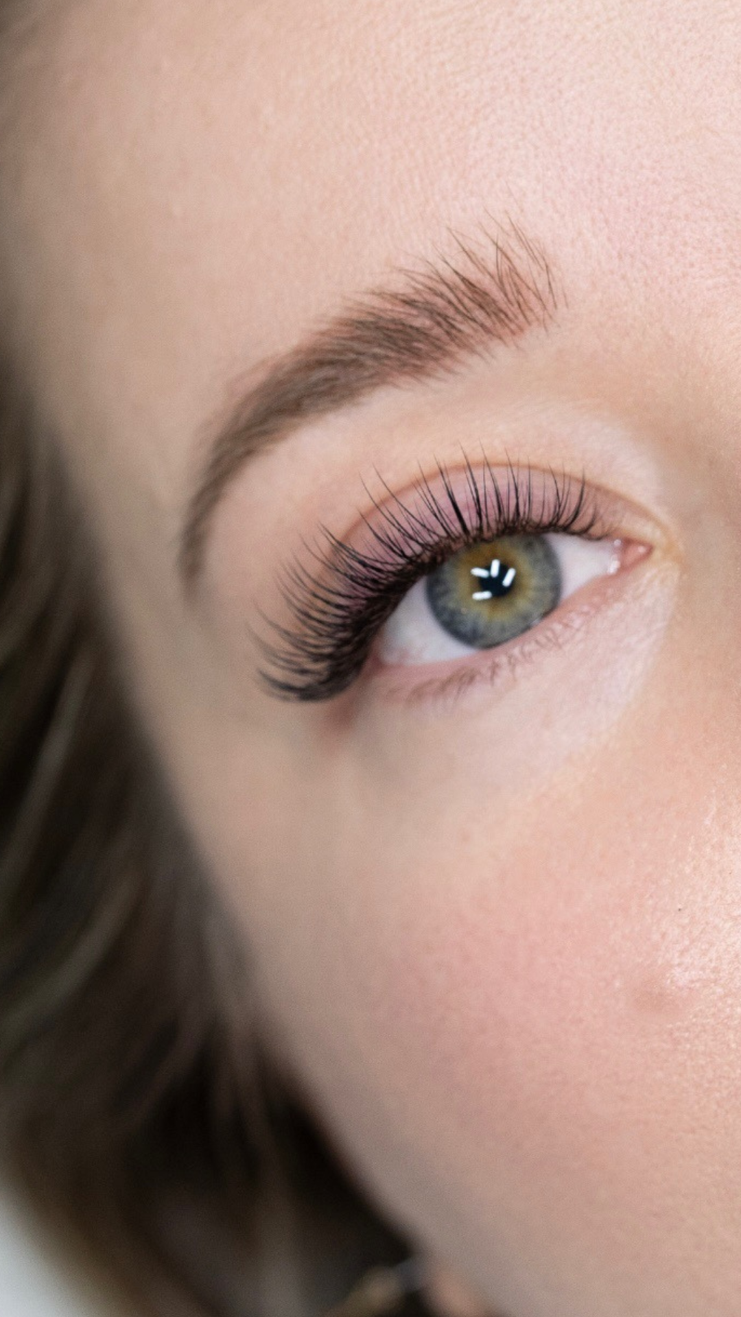 Model showcasing eyelash extensions
