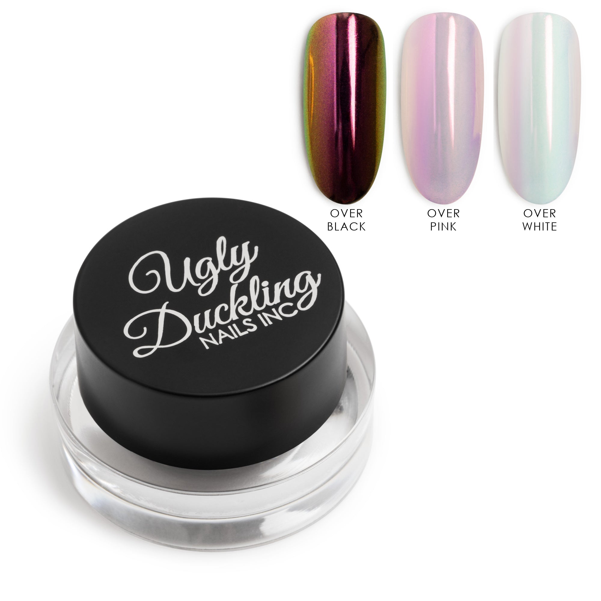 Ugly Duckling Nails Inc. nail polish pot with color options displayed on a white background