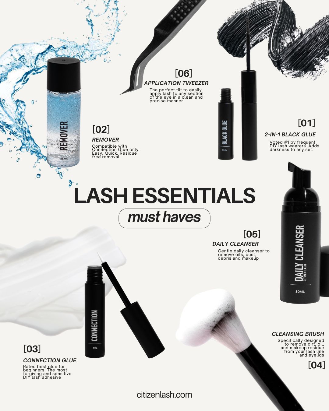 citizen DIY lash essential products on display