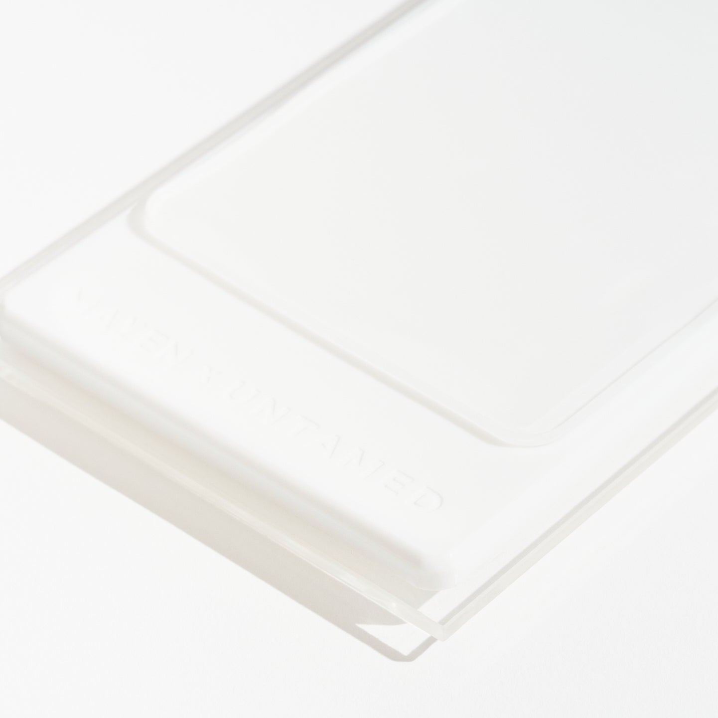 White rectangular plate on a white background