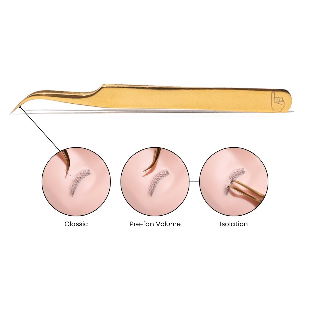 crane tweezer for classic lash application