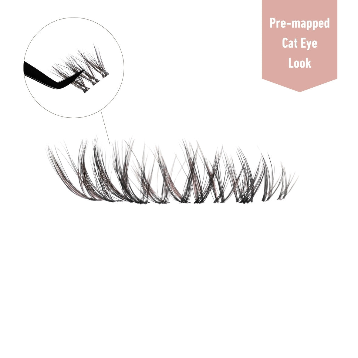 DIY Dark Brown Cat Eye Lash Extensions