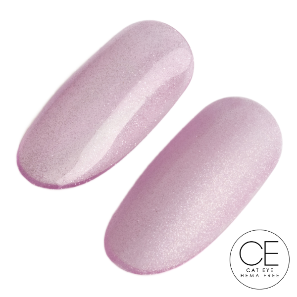 Two purple nail polish bottles on a white background with 'CE' logo.