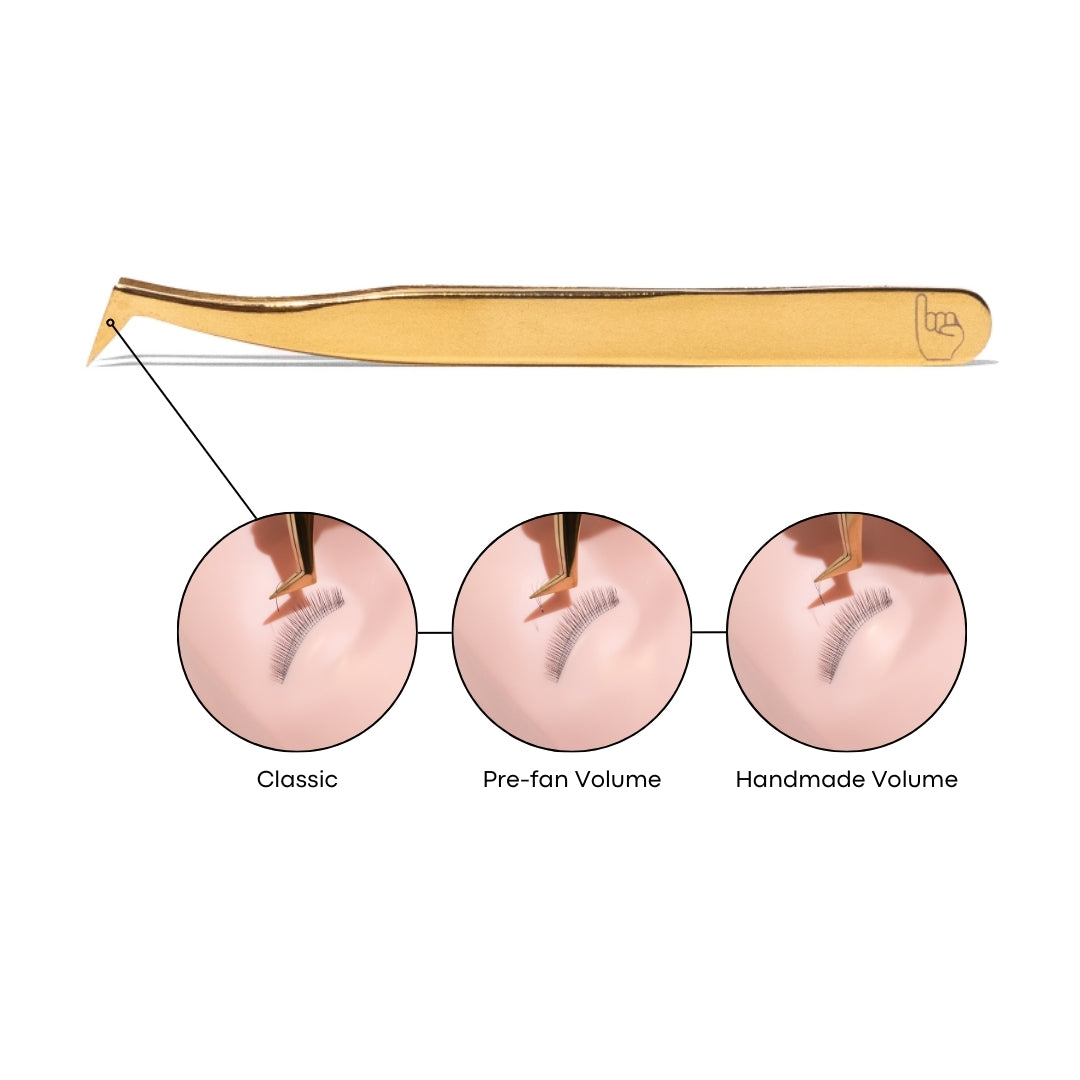 l curve volume tweezer for lashing