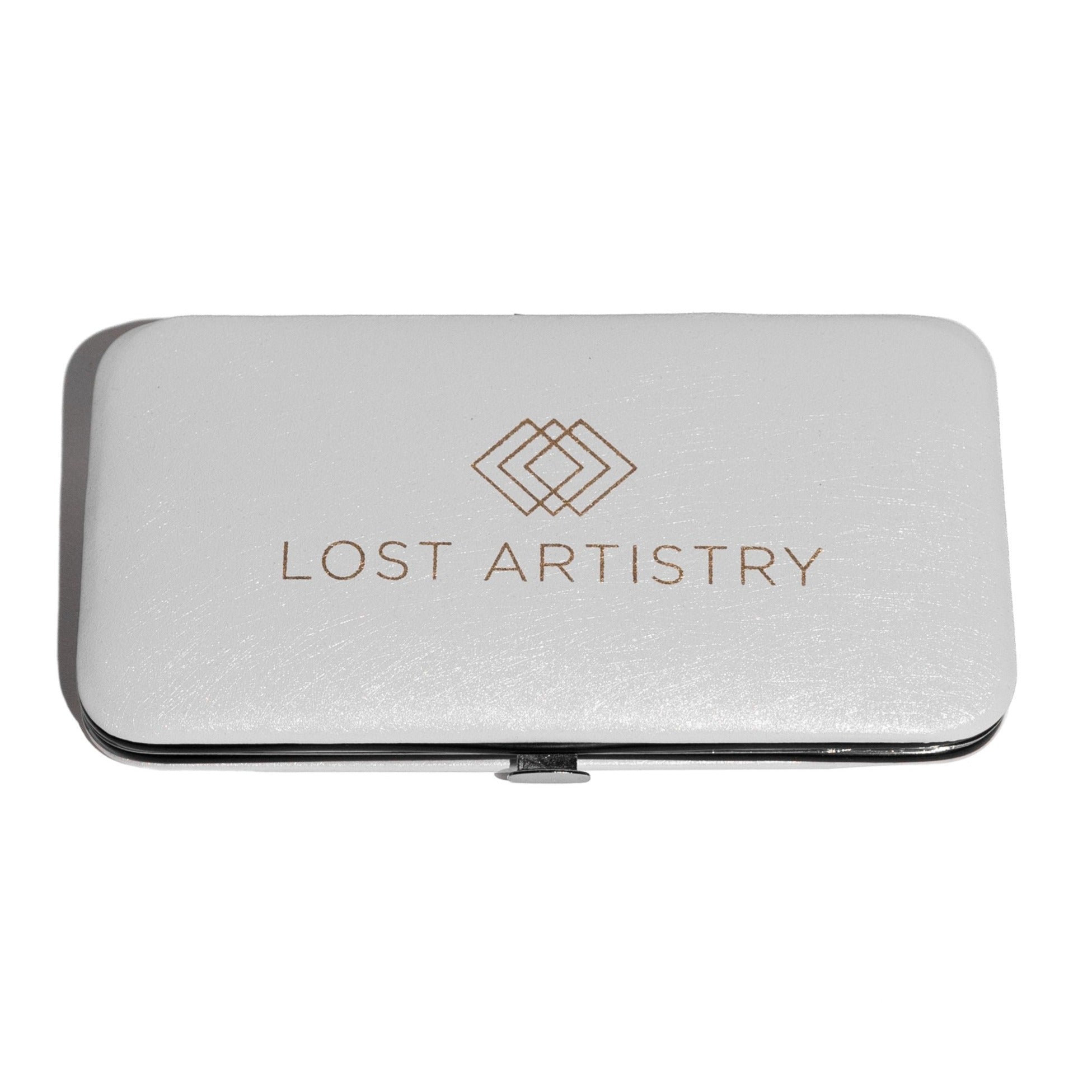 white eyelash extension tweezer case for travel