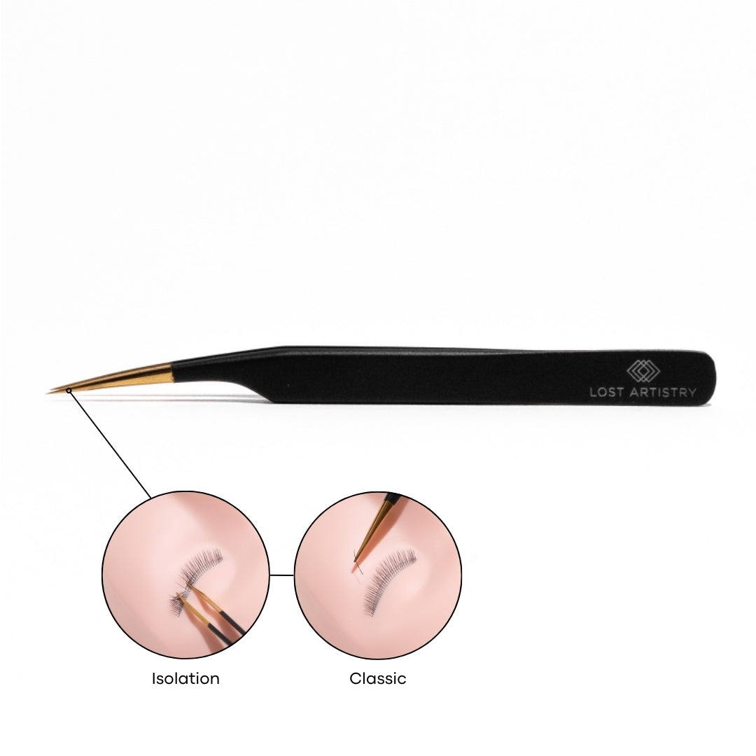 straight isolation tweezer for lashing
