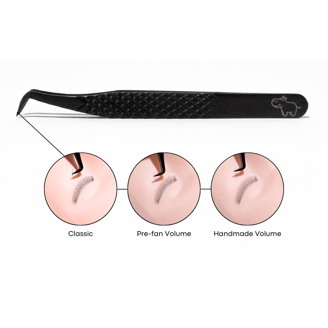 microfiber slim boot volume lash tweezer