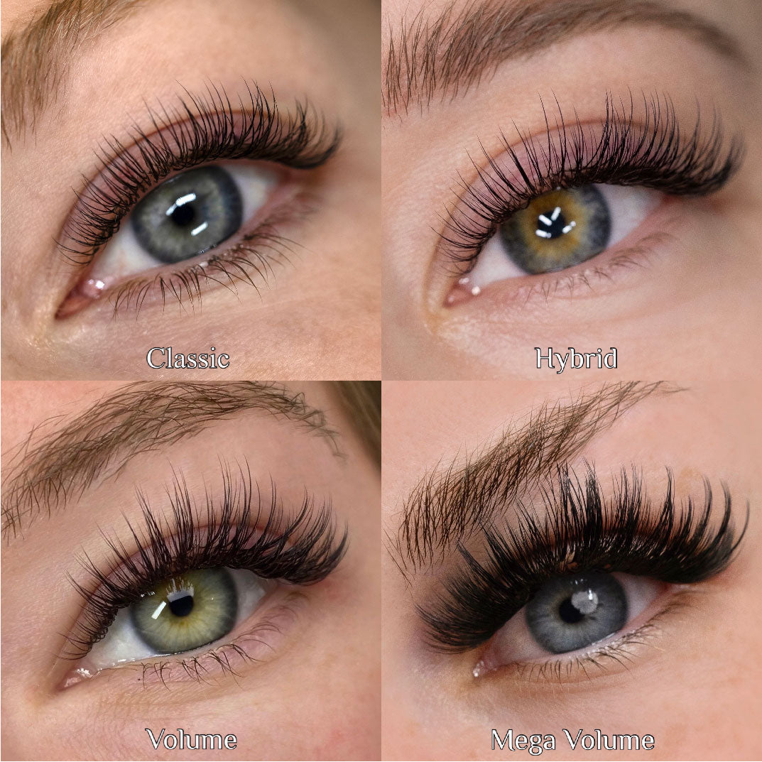 classic hybrid volume mega volume lash sets