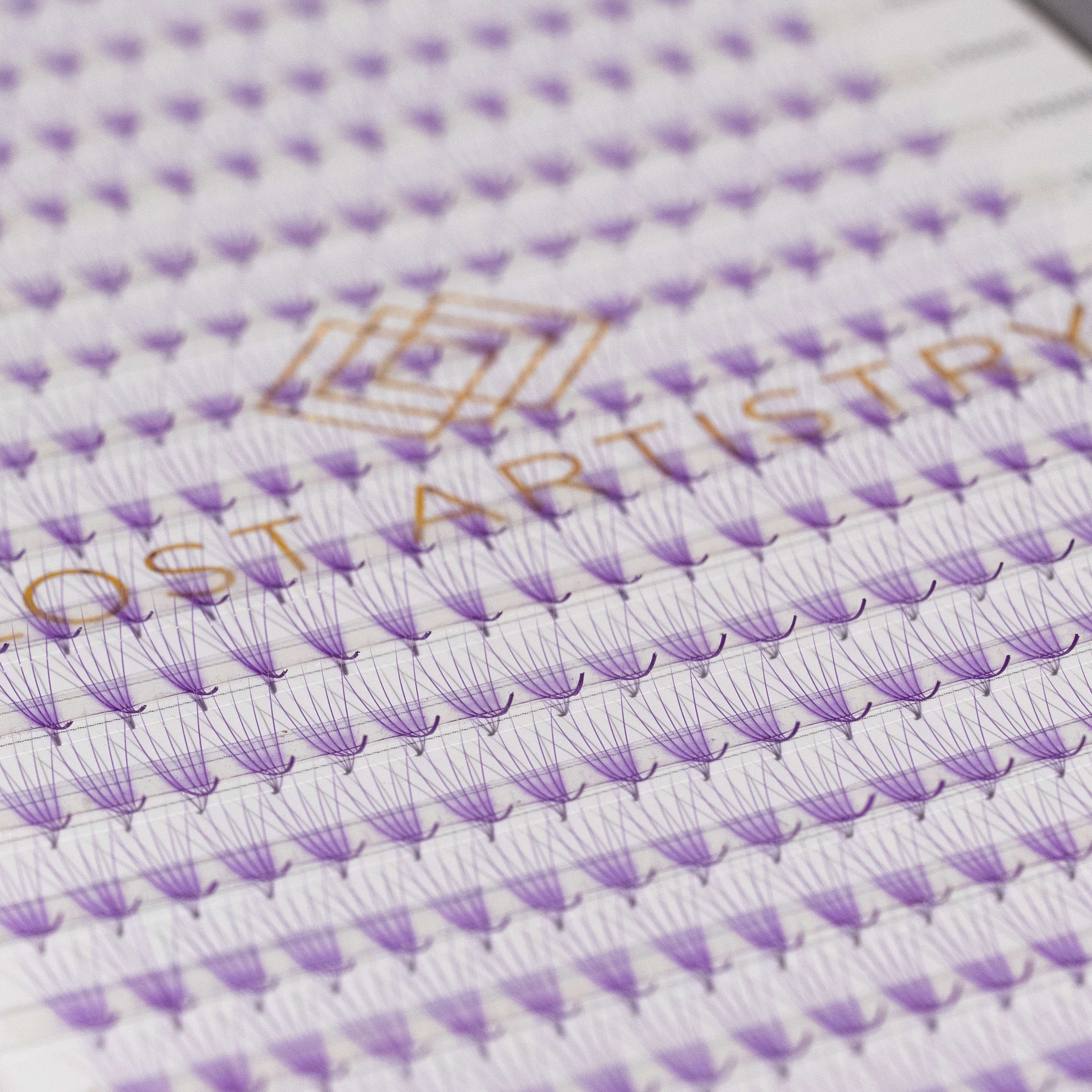 purple mid stem eyelash extensions