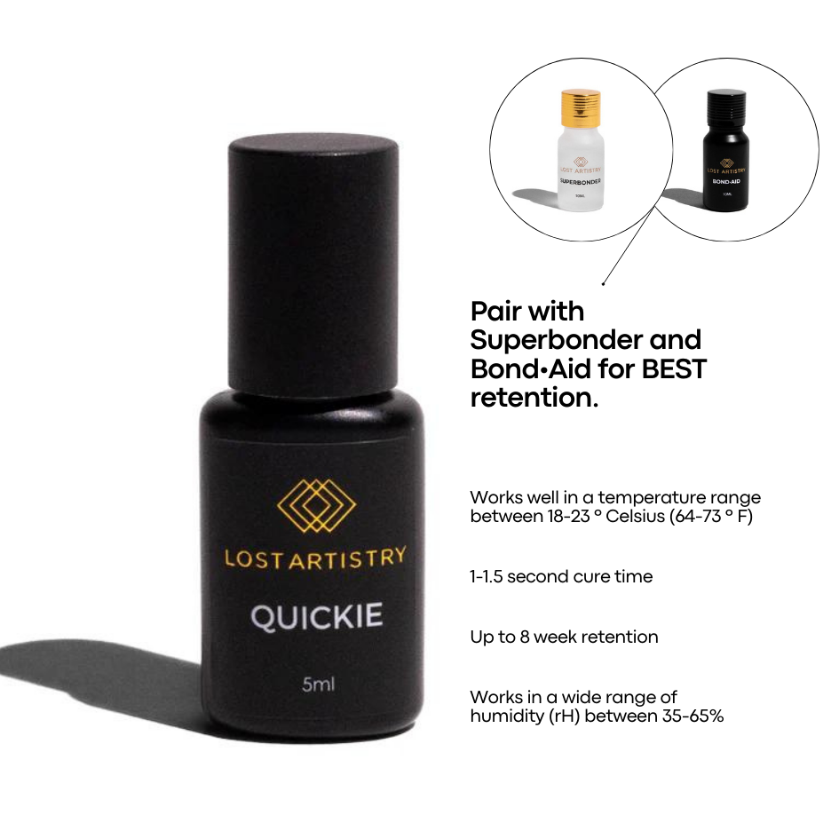 Quickie Lash Extension Glue pairs great with Superbonder