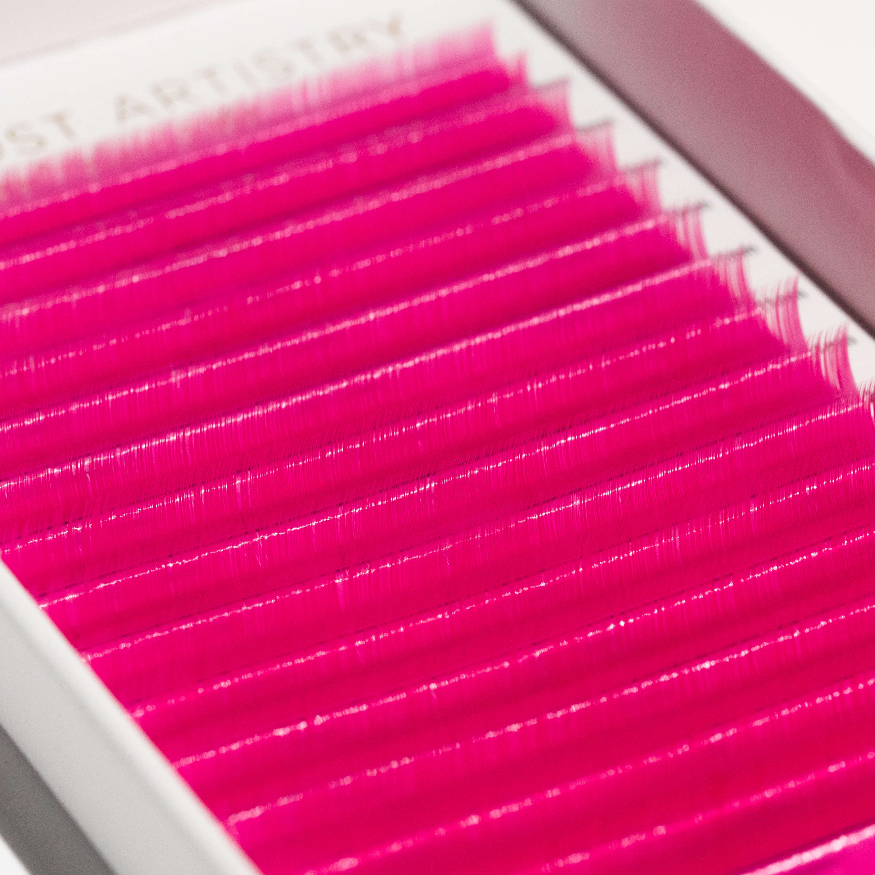 hot pink color lash extensions