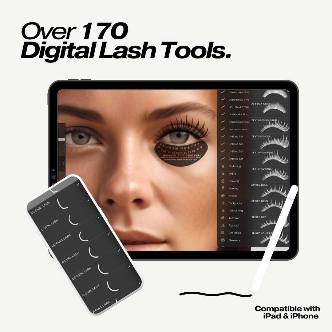 Digital Lash Maps, Brushes + Stamps