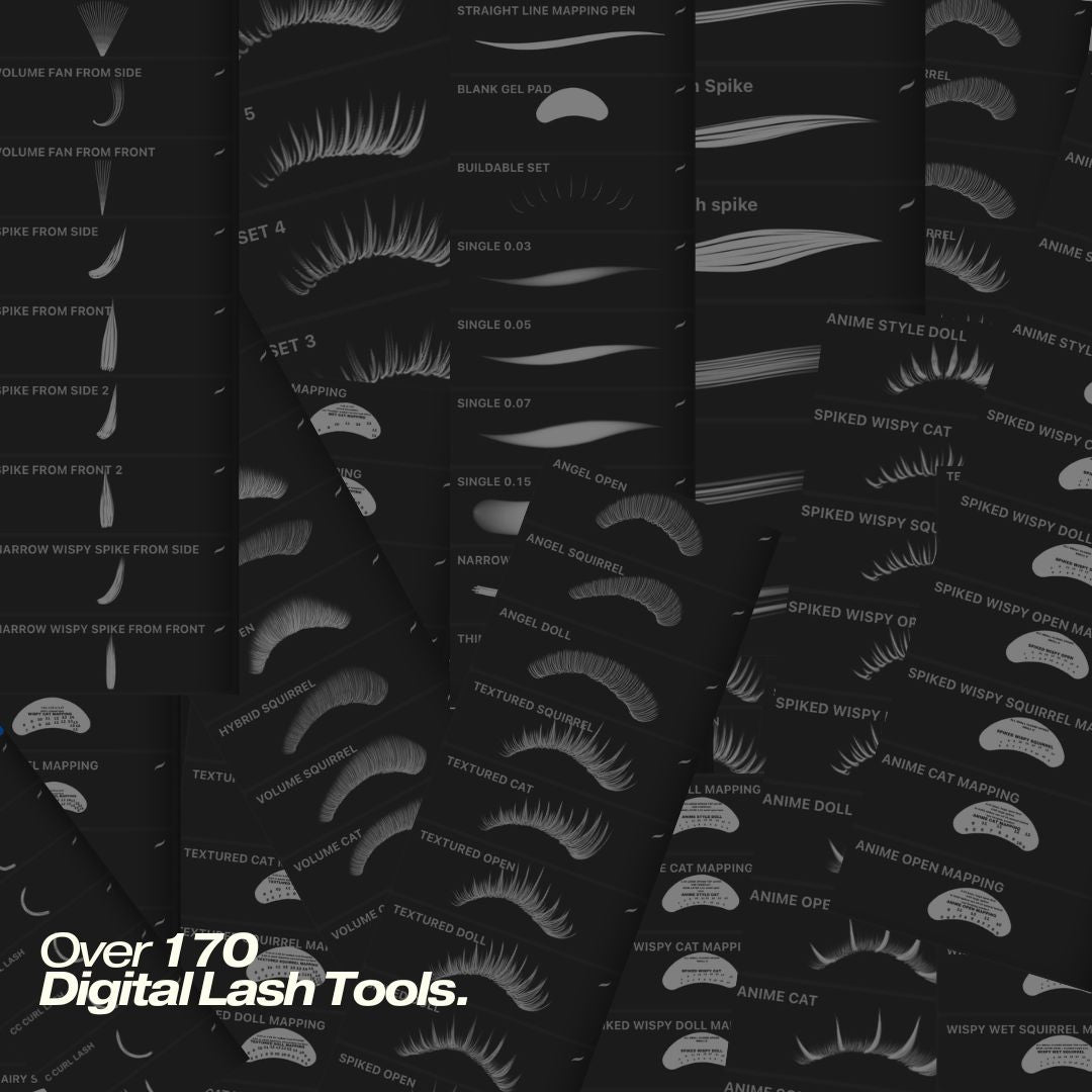 Digital Lash Maps, Brushes + Stamps