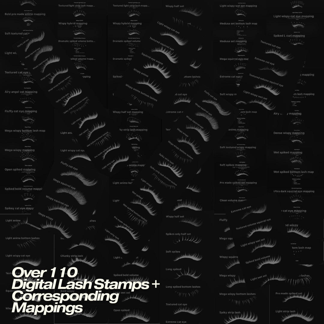 Digital Lash Maps, Brushes + Stamps