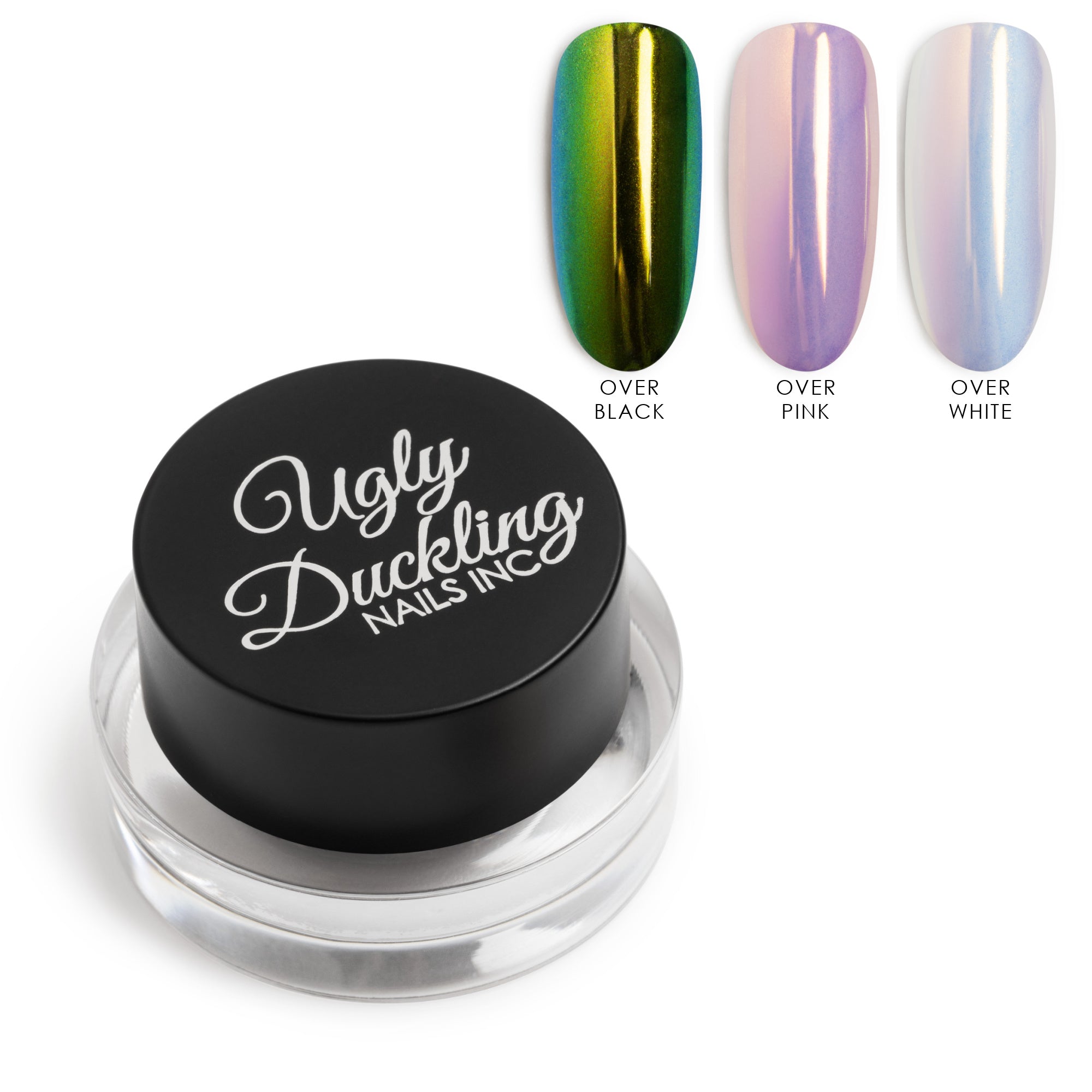 Ugly Duckling Nails Inc. nail polish pot with color options displayed on a white background