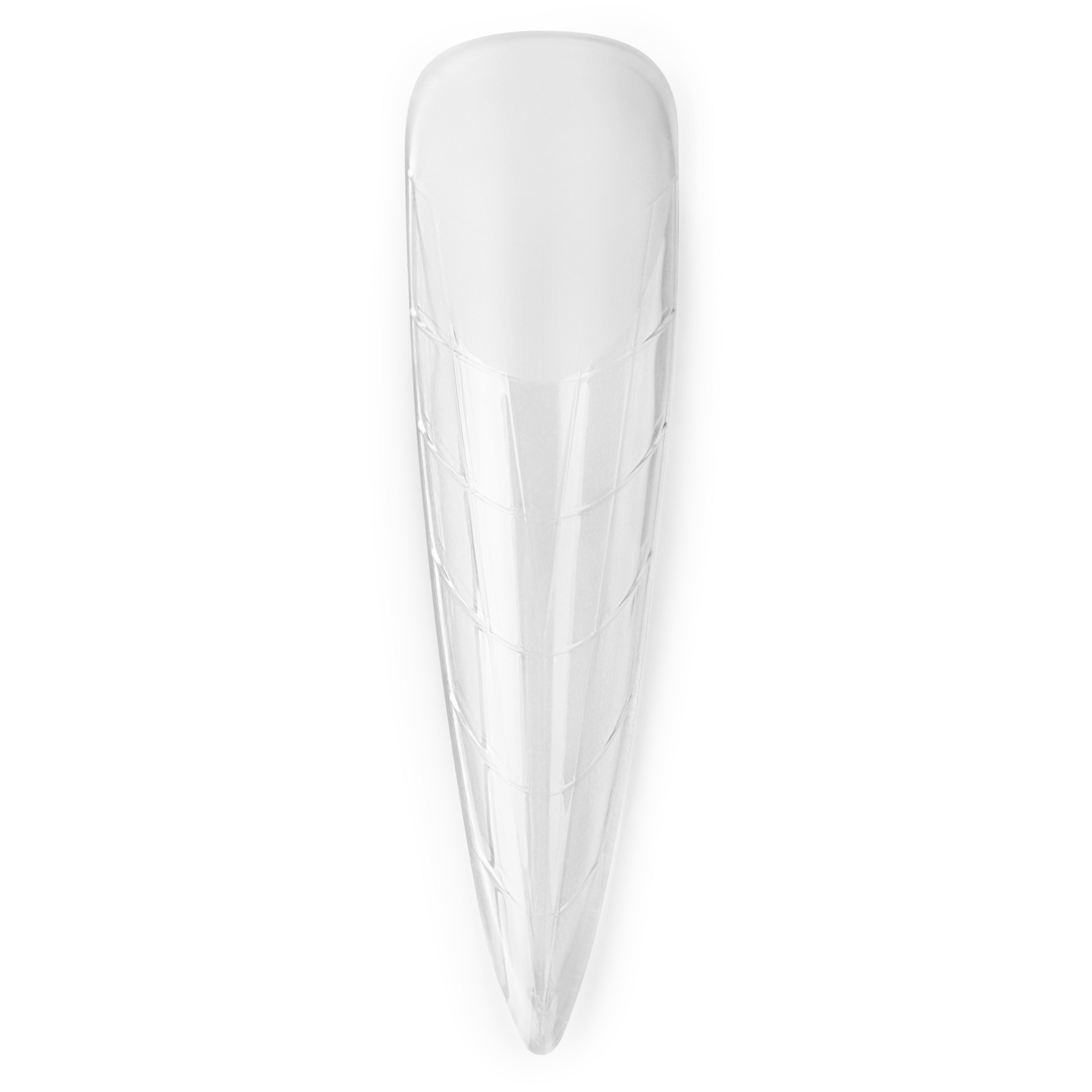 White marble-patterned nail polish sample on a white background