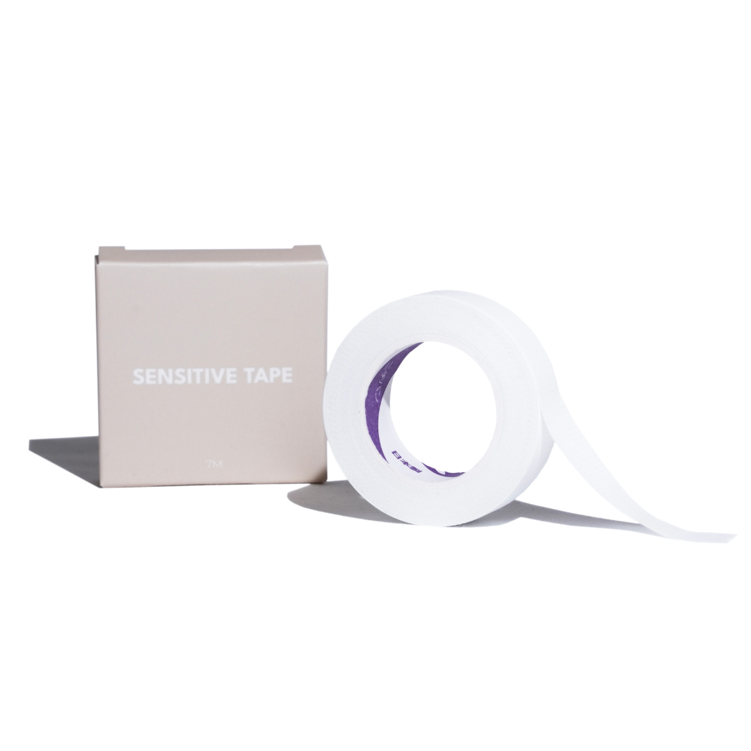 Roll of sensitive tape with a box labeled 'Sensitive Tape' on a white background