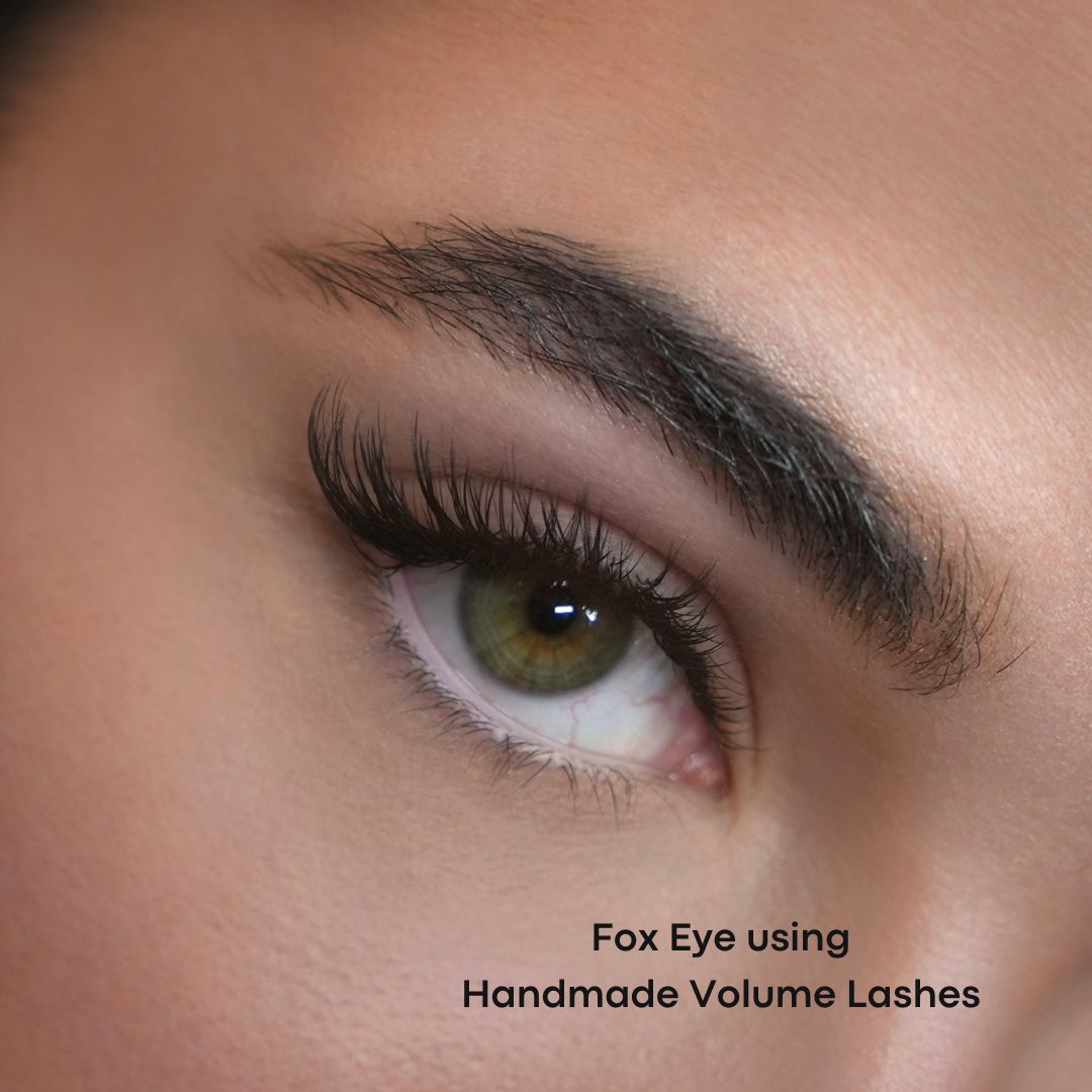 fox eye using handmade volume lashes