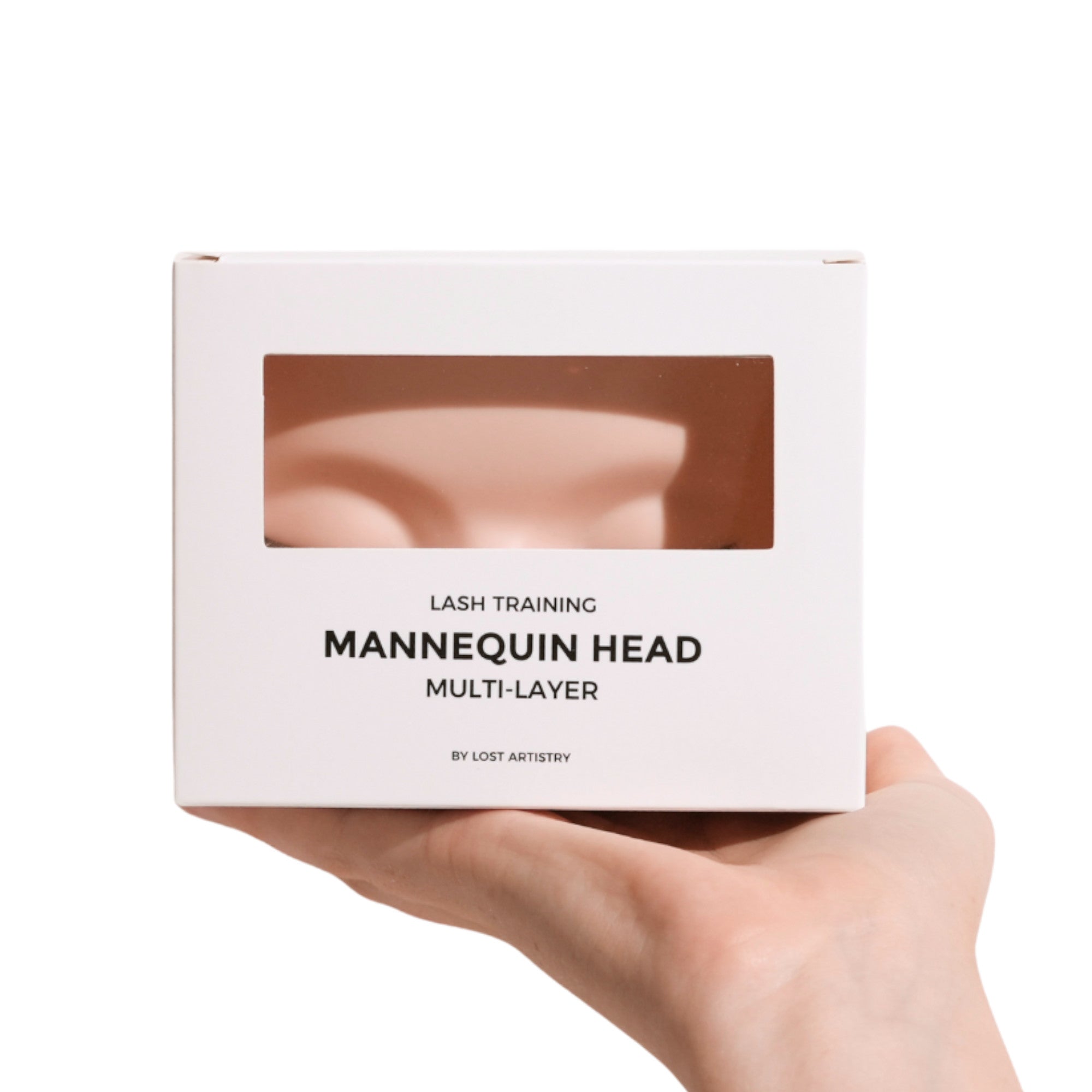 Layered Eyelash Training Mannequin Head